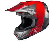 HJC CL X7 Cross Up MX Offroad Helmet Red Silver SM