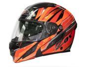 Zox Brigade SVS Voyager Modular Motorcycle Helmet Red Black SM