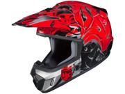 HJC CS MX 2 Graffed MX Offroad Helmet Black Red Silver MD