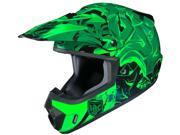 HJC CS MX 2 Graffed MX Offroad Helmet Green Black LG