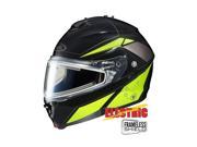 HJC IS MAX 2 Elemental Snow Helmet w Frameless Electric Shield Hi Vis Yellow Black LG
