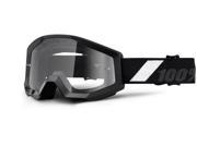 100% Strata 2013 MX Offroad Clear Lens Goggles Goliath Black