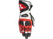 Alpinestars Supertech Racing Performance Riding Leather Gloves Black White Red 2XL