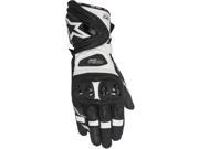 Alpinestars Supertech Racing Performance Riding Leather Gloves Black White SM