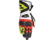 Alpinestars Supertech Racing Performance Riding Leather Gloves Black Red Yellow SM