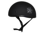 Zox Mikro Old School Lonestar Half Helmet Matte Black MD