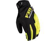 FXR Attack Lite 2016 Snow Gloves Black Hi Vis Yellow MD