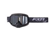 FXR Mission XPE Goggles Black Smoke Lens w Platinum Silver Finish