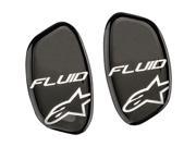 Alpinestars Fluid Knee Brace Replacement Hinge Cover Stickers Black Silver OS