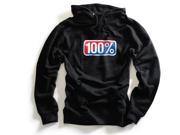 100% Classic Mens Pullover Hoody Black MD
