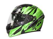 Zox Brigade SVS Voyager Modular Motorcycle Helmet Green Black LG