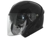 Zox Sierra SVS Open Face Motorcycle Helmet Gloss Black MD