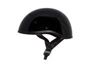 Zox Retro Old School Solid Helmet Glossy Black MD