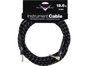Fender Custom Shop 18.6 Angled Instrument Cable Black Tweed
