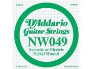 D Addario Single Nickel Wound String .049