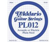 D Addario Single Plain Steel String .012