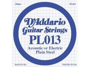 D Addario Single Plain Steel String .013