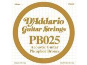 D Addario Single Phosphor Bronze String .025