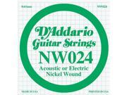 D Addario Single Nickel Wound String .024