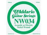 D Addario Single Nickel Wound String .034