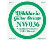 D Addario Single Nickel Wound String .036