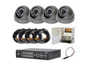 4CH DVR Package H264 High Quality DVR and 4 of 620TVL Ultra High Resolution outdoor IR Cameras