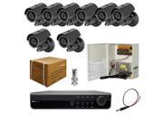 8ch DVR Package H.264 ELITE DVR 700 TVL Bullet IR Cameras Power Supply and Cables 3G phone support with 1TB HDD