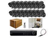 16ch DVR Package H.264 ELITE DVR 700 TVL Bullet IR Cameras Power Supply and Cables 3G phone support 1TB HDD