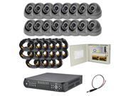 16CH DVR Package H.264 High Quality DVR and 16 of 620TVL Ultra High Resolution outdoor Cameras 1TB HDD