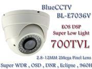 Bluecctv 700TVL EOS DSP Super WDR IR Night Vision Turret Eyeball CCTV Camera 2.8 12mm