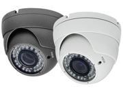 650TV Lines 2.8 ~ 12mm Vari Focal Lens 42IR Weatherproof Color Infrared Dome Camera White 12V DC