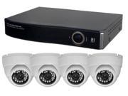 4CH 1080P HD SDI Night vision IR CCTV Basic DVR Package grey color camera 4TB HDD