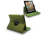 Green Crocodile 360¡ãSwivel Smart Leather Case for iPad 2 3 the New iPad 4 4th