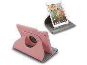 For iPad Mini 360 Degree Rotating PU Leather Case Cover Swivel Stand Pink