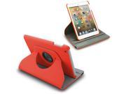 New For iPad Mini 360 Degree Rotating PU Leather Case Cover Stand Orange