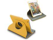 New For iPad Mini 360 Degree Rotating PU Leather Case Cover Stand Yellow