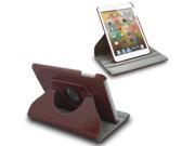 For Apple iPad Mini Croc 360° Rotating PU Leather Case Cover Swivel Stand Brown