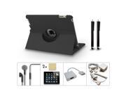 Bundle 10in1 Accessory for iPad 3 2 Case Charger Earphone Film HDMI Dock Black