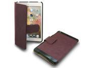 Wine Red HardBack Protective PU Leather Case With Folding Cover for iPad Mini