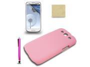 Pink Case Cover for Samsung Galaxy III S3 GT i9300 Stylus Pen Protective Film