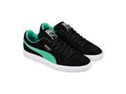 Puma Suede Classic Black Electric Green Mens Lace Up Sneakers