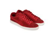 Puma Suede Courtside Perf High Risk Red Mens Lace Up Sneakers