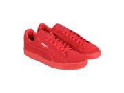 Puma Suede Emboss Splatter High Risk Red Mens Lace Up Sneakers