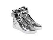 Radii Vertex Liquid Silver Leather Mens High Top Sneakers