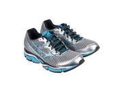 Mizuno Wave Enigma Grey Blue Dark Grey Womens Athletic Running Shoes