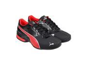 Puma Tazon 6 Fm Puma Black High Risk Red Puma Silver Mens Athletic Running Shoes