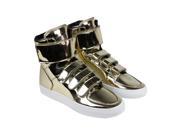 Radii Point Liquid Gold Leather Mens High Top Sneakers