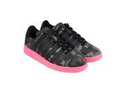 K Swiss Classic VN Camo Glam Black Pewter Neon Red Womens Lace Up Sneakers