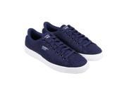 Puma Basket Classic Emboss Wool Peacoat Tempest Mens Lace Up Sneakers