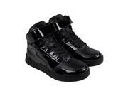 Radii Segment Black Black Patent Mens High Top Sneakers